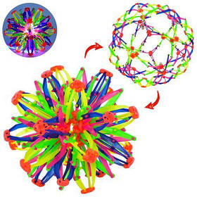 М'яч трансформер, 15см, світло, бат(табл), в пак. 15*15*15см (144шт)