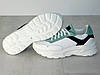 Кросівки жіночі з натуральної шкіри білі з зеленим 38р, фото 5