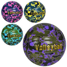М'яч волейбольний, офіційний розмір, ПВХ, 260-280г, 4 кольори, пак.  (30шт)