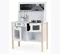 Большая детская деревянная кухня для детей Ecotoys PLK537 Игровой набор кухня для детей 3-10 лет