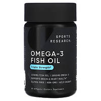Sports Research Omega-3 Fish Oil Triple Strength 30 капсул EXP