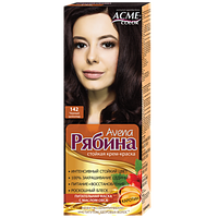 Стойкая крем-краска для волос Рябина Avena 142 Черный шоколад , 133 мл