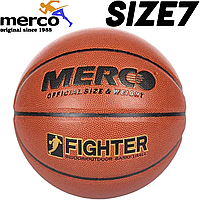 Мяч баскетбольный спортивный игровой мяч для баскетбола Merco Fighter Basketball Ball Amber, размер №7