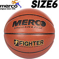 Мяч баскетбольный спортивный игровой мяч для баскетбола Merco Fighter Basketball Ball Amber, размер №6