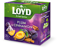 Чай фруктовий LOYD Слива та кориця в пірамідках 20шт*2г