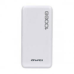 Зовнішній акумулятор Power bank AWEI P28K 10000 Mah батарея заряджання БІЛИЙ