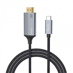 Адаптер Hoco UA13 Type-C to HDMI кабель адаптер 2К-4К Сірий