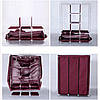 Складана тканинна шафа, шафа для одягу Storage Wardrobe 88130 на 3 секції Коричнева, фото 6
