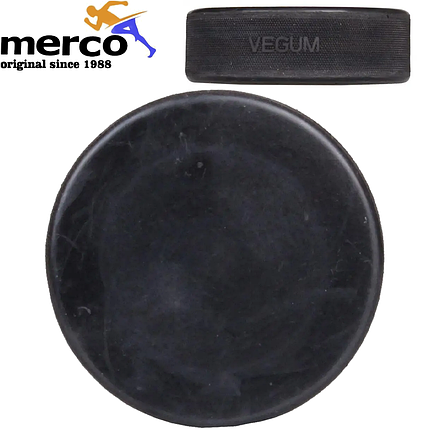 Шайба хокейна для дорослих Merco Panther Hockey Puck Senior діаметр 75 мм висота 22 мм чорна, фото 1