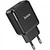 Зарядний пристрій 220 В 2 USB з кабелем USB — Micro USB Hoco N7 Speedy Чорний, фото 4