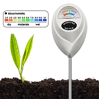 Измеритель влажности почвы для внутреннего и наружного использования, Белый
