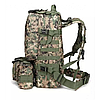 Рюкзак тактичний військовий із підсумками 55 л Tactical Backpack B08 Піксель, фото 3