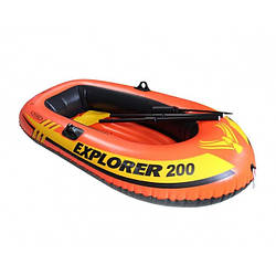 Надувний човен Intex Explorer 58331 весла, насос 185х94х41 см