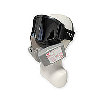 Полумаска 3М 6502 + фильтр 3М 6035 + очки сварщика UNIVET (комплект для сварки)