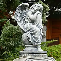Садовая фигура/статуэтка Ангел Алекс из цемента ручная работа 34 см