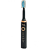 Електрична зубна щітка Shuke SK-601 з 4 насадками Чорна, фото 4