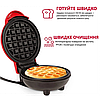 Електрична міні вафельниця Waffle Maker з антипригарним покриттям Червона, фото 3