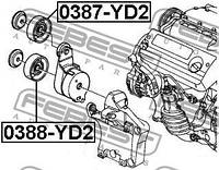 Ролик натяжителя CHEVROLET CRUZE (J300) 2003-2008 г.