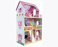 Дитячий ляльковий будиночок FunFit Kids 3046 Ігровий Дерев'яний будинок з Підсвіткою для дітей