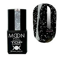 MOON Full Snow Top Coat — топ із білими пластівцями, без липкого шару, 8 мл