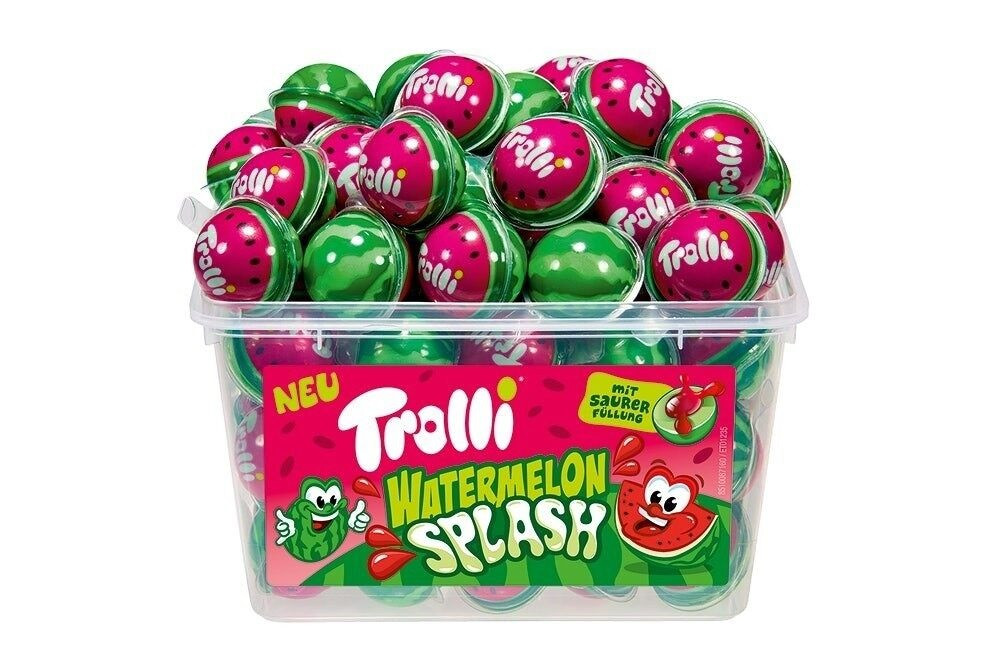 Цукерки Желейні Trolli Watermelon Тролі Кавун 60 штук 1128 г Німеччина