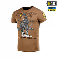 M-Tac футболка UA Side Coyote Brown, мужская футболка с принтом койот, патриотическая военная футболка койот