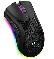 МЫШЬ БЕСПРОВОДНАЯ ИГРОВАЯ СО ВСТРОЕННЫМ АККУМУЛЯТОРОМ И ПОДСВЕТКОЙ RGB LIGHT 2,4G BM600 ЧЕРНЫЙ