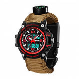 Годинник наручний Patriot 012BKSU ЗСУ Чорні Паракордовий ремінець Khaki + Коробка, фото 2
