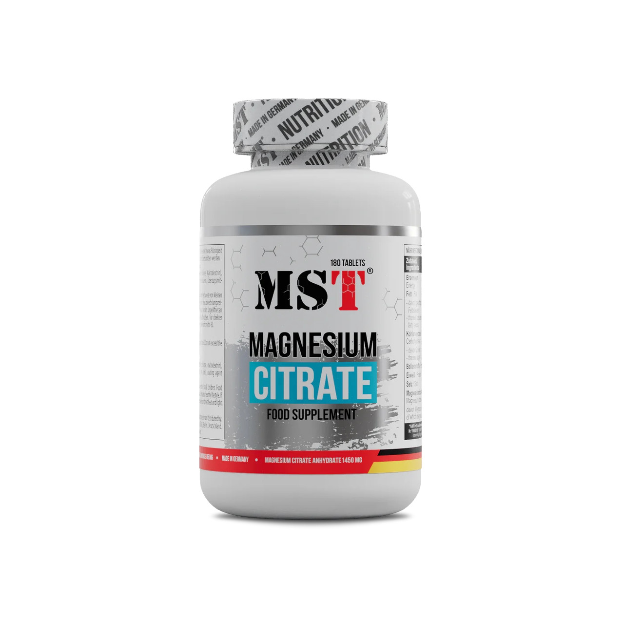 Вітаміни та мінерали MST Magnesium Citrate 200 mg, 180 таблеток EXP