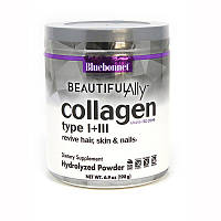 Препарат для суставов и связок Bluebonnet Collagen Type I + III, 198 грамм - Beautiful Ally EXP