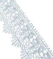 Мереживо макраме 8,0 см колір - білий