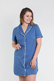 Жіноча сорочка 100% бавовна N.EL. 1453-09 блакитна розмір S