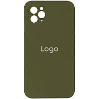 Чехол для iPhone 12 Pro Silicone Case Full Size with Frame Цвет 45 Army green