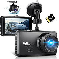 Автомобильный видеорегистратор с камерою заднего вида Ultra HD 2.5K+Full HD 1080P Dash Cam S7