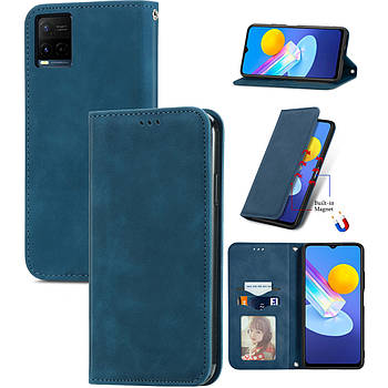 Чохол-книжка Skin Feel Leather Wallet для Vivo Y33s / Y21 / Y21s Blue