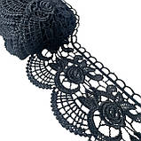 Мереживо макраме 8,5 см колір - чорний, фото 3