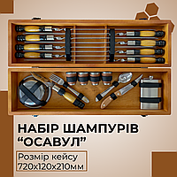 Подарункові набори з 8 шампурів із дерев'яною ручкою для шашлику Есаул Шампура на подарунок для м'яса набір