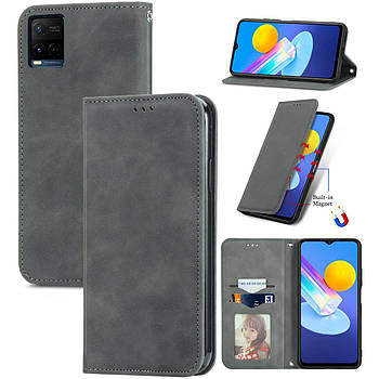 Чохол-книжка Skin Feel Leather Wallet для Vivo Y33s / Y21 / Y21s Grey