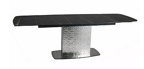 Стол обеденный Moncler Ceramic нержавеющая сталь столешница стекло+керамика 160-240x90х76 см (Signal TM)