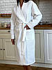 Вафельний халат бавовняний білий розмір М 46-48 / довжина 120 см., фото 9