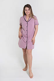 Жіноча сорочка 100% бавовна N.EL. 1453-09 пудрова розмір L
