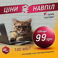 Домашний Интернет до 100 Мбит/с. Ethernet или GPON от IPnet