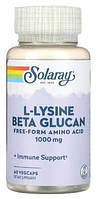 Solaray L-Lysine Beta Glucan 1,000 mg 60 рослинних капсул DS