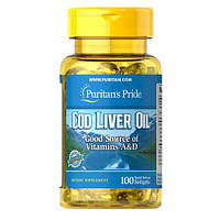 Puritan's Pride Cod Liver Oil 415 mg 100 капс DS