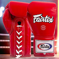 Перчатки боксерские Fairtex кожаные Красные 16 oz (BGL6)