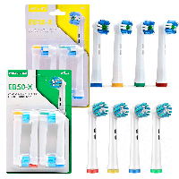 Насадки 8 шт для зубных щеток Oral B Cross Action EB50-X и 3D White EB18-X сменные для орал би браун