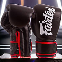 Перчатки боксерские Fairtex искусственная кожа Черные 10 oz (BGV14)