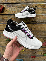 Мужские демисезонные  кроссовки текстиль   бело- черные Nike Air Zoom Pegasus