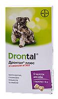 Bayer Drontal (Дронтал) плюс XL таблетки для больших собак со вкусом мяса (упаковка из 6 таблеток), Bayer