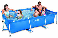 Сімейний каркасний басейн Intex Інтекс прямокутний 220-150-60 см, об'єм 1662 літрів